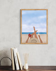 Día de Playa: cuadro decorativo, vista 2 (madera ambiente)