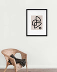 Garabato: cuadro decorativo, vista 2 (negro ambiente)