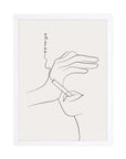 Gesto Pensativo: cuadro decorativo, vista 3 (blanco)