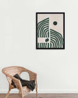 Ola Verde: cuadro decorativo, vista 2 (negro ambiente)