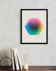 Panal: cuadro decorativo, vista 2 (negro ambiente)