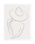 Sombrero Chic: cuadro decorativo, vista 3 (blanco)