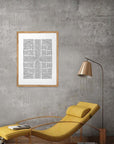 Tejido Gráfico: cuadro decorativo, vista 6 (madera ambiente)