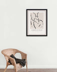 Trazo Quieto: cuadro decorativo, vista 2 (negro ambiente)