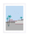 Café Palmera: cuadro decorativo, vista 4 (blanco)
