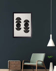 Dúo Negro: cuadro decorativo, vista 3 (negro render)