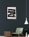 Vaivén: cuadro decorativo, vista 3 (negro render)