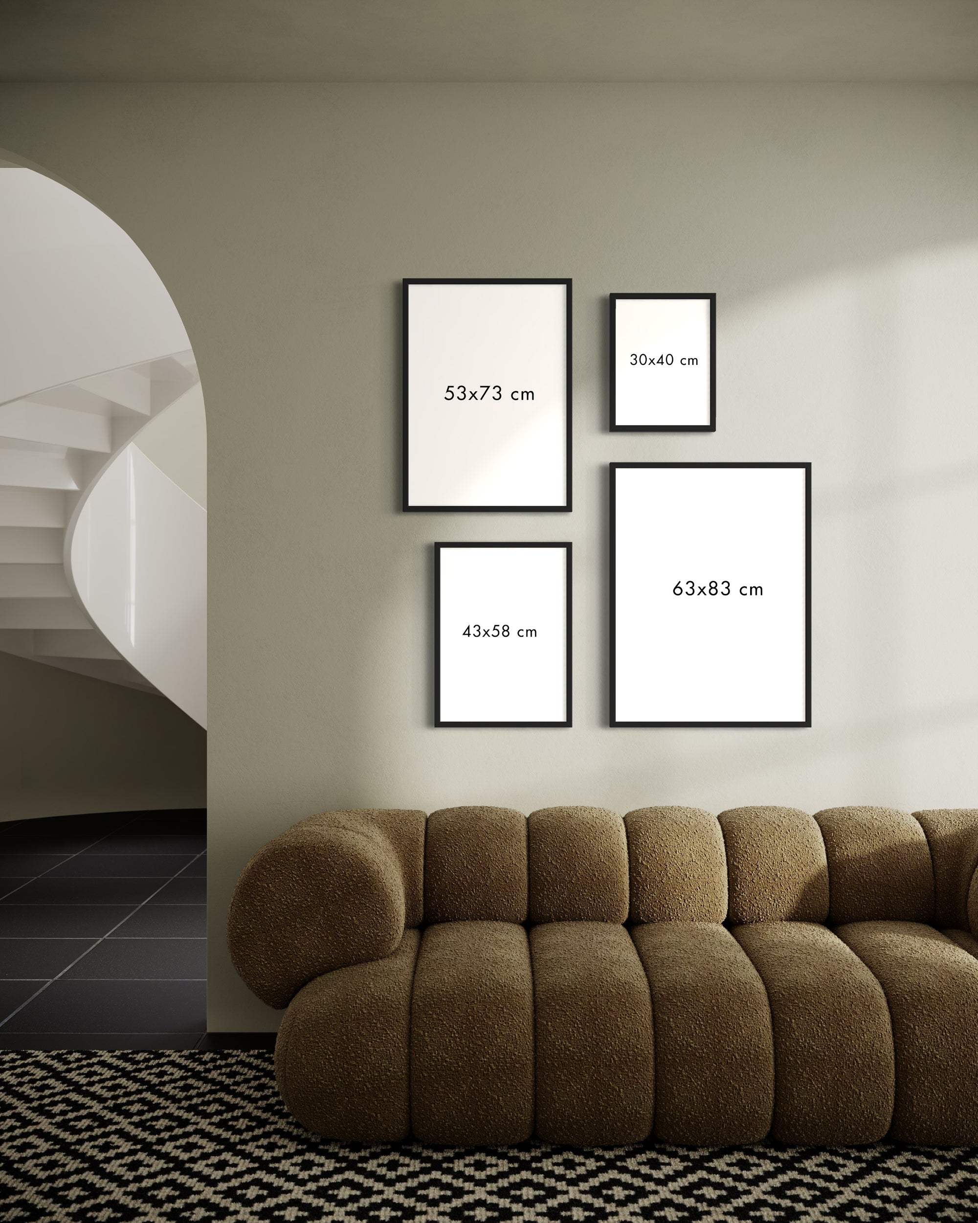 Set de 3 cuadros &quot;Energía Primaria&quot; de 53x73cm