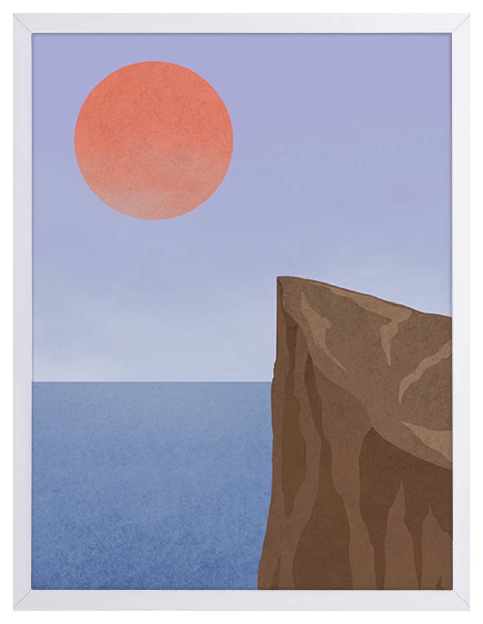 Acantilado: cuadro decorativo, vista 6 (blanco)