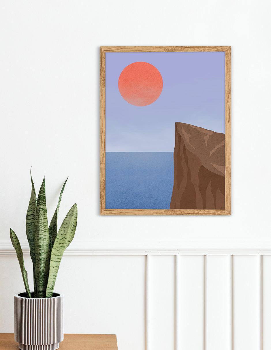 Acantilado: cuadro decorativo, vista 2 (madera ambiente)