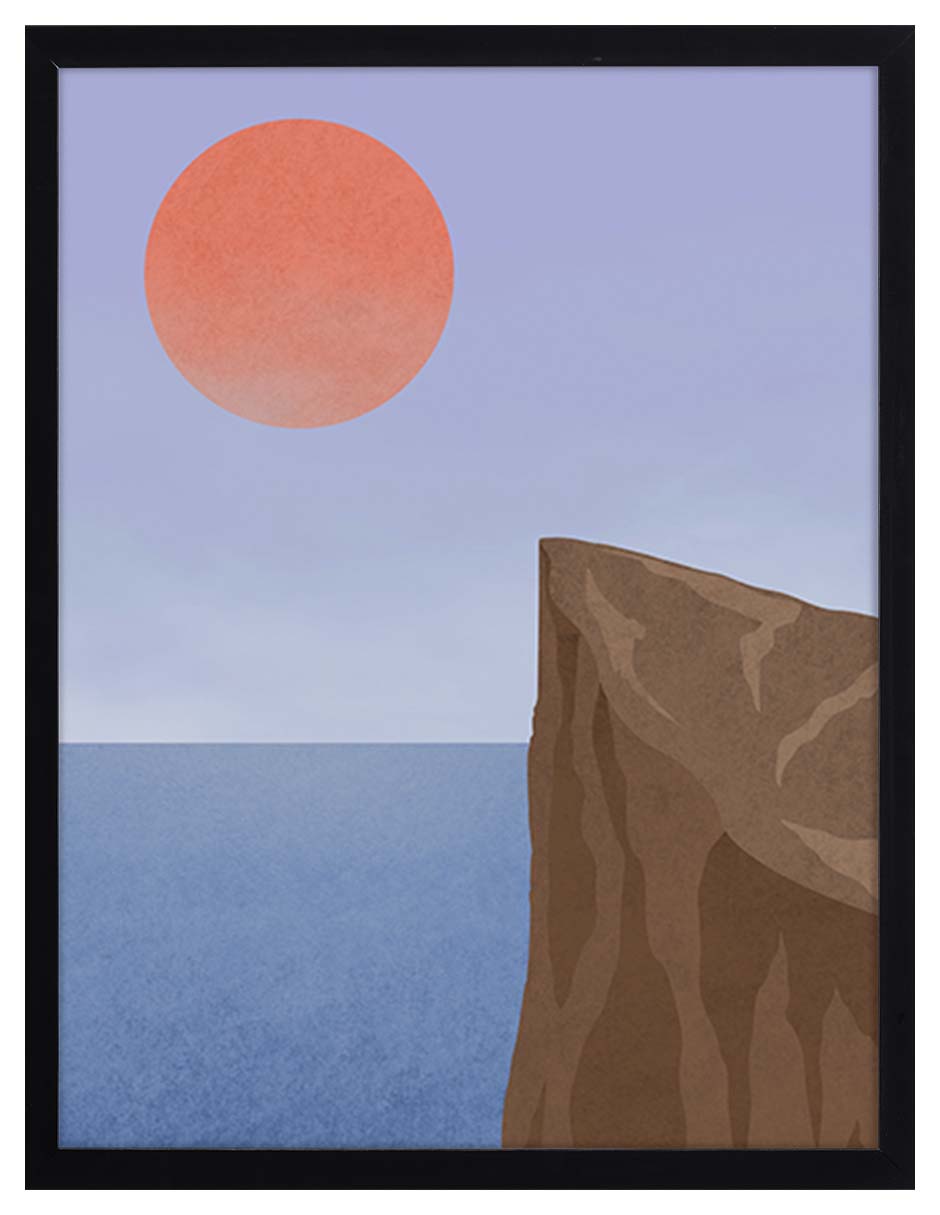 Acantilado: cuadro decorativo, vista 5 (negro)