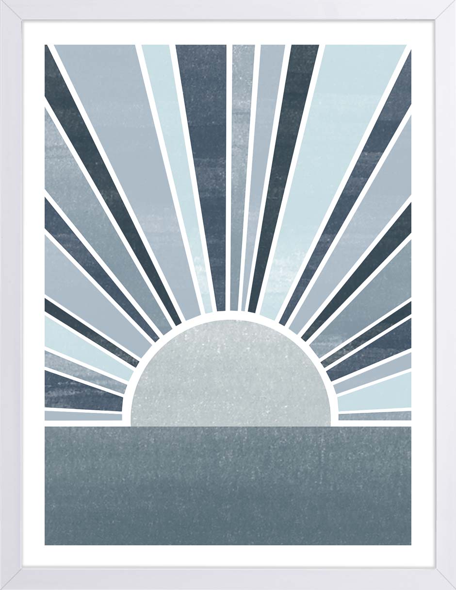 Amanecer Azul: cuadro decorativo, vista 5 (blanco)