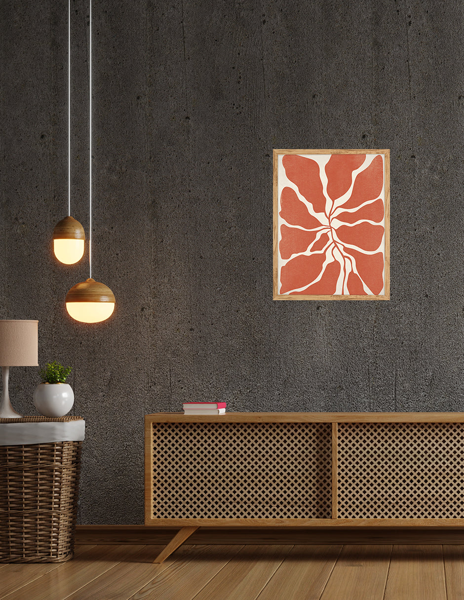 Anémona: cuadro decorativo, vista 2 (madera ambiente)