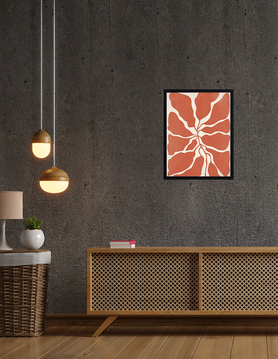 Anémona: cuadro decorativo, vista 4 (negro ambiente)