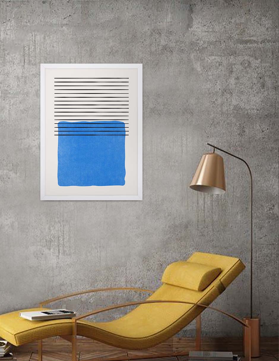 Añil: cuadro decorativo, vista 2 (blanco ambiente)