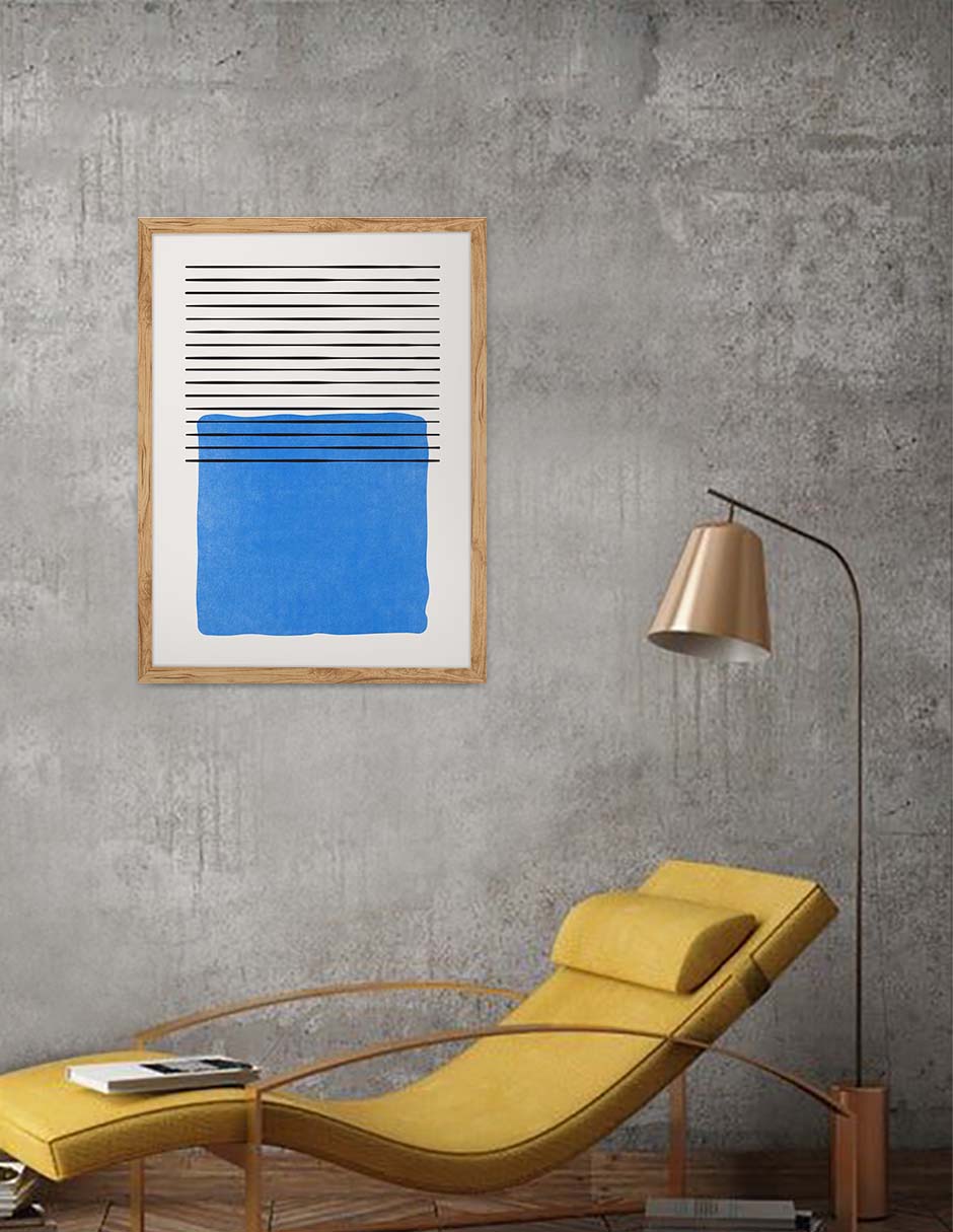 Añil: cuadro decorativo, vista 4 (madera ambiente)