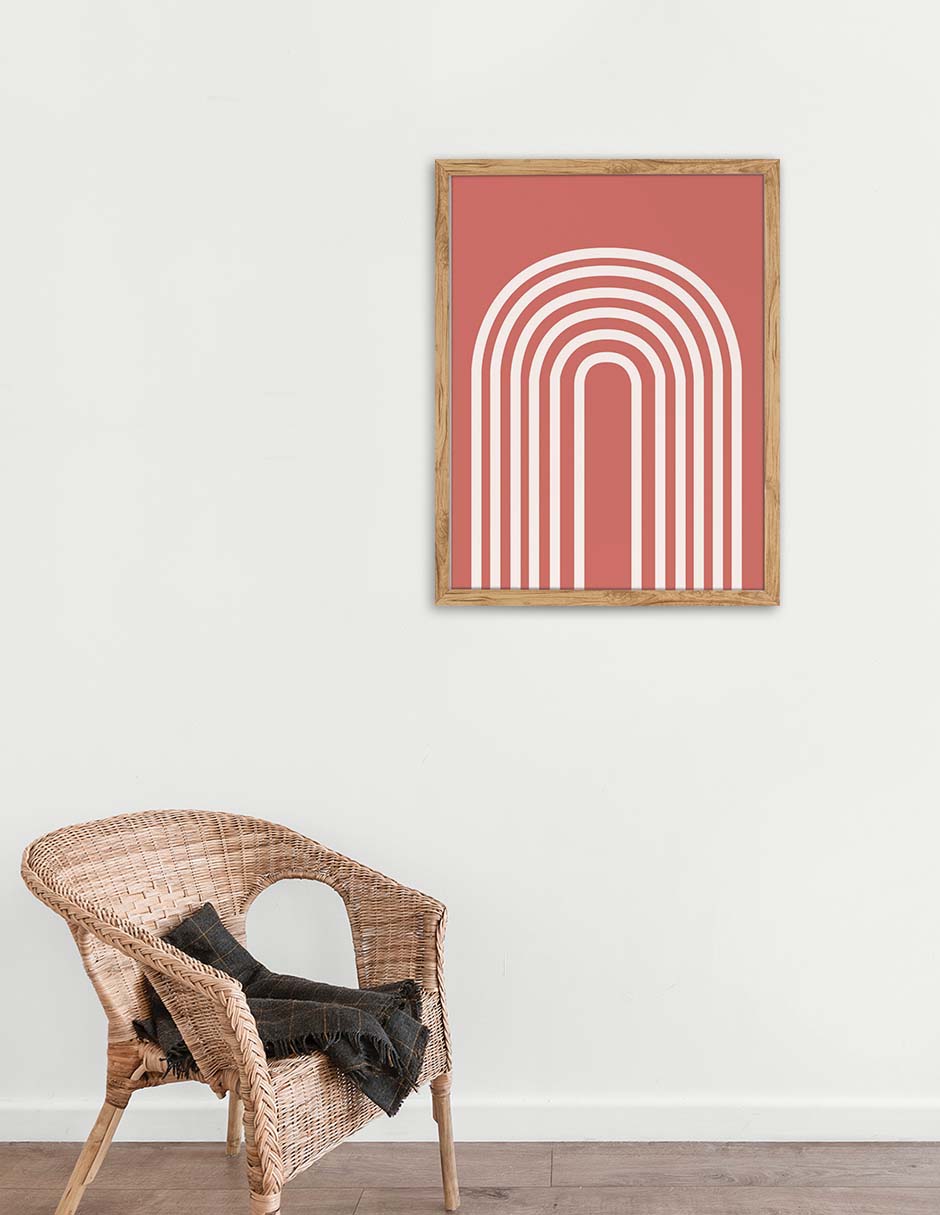 Arco Coral: cuadro decorativo, vista 2 (madera ambiente)