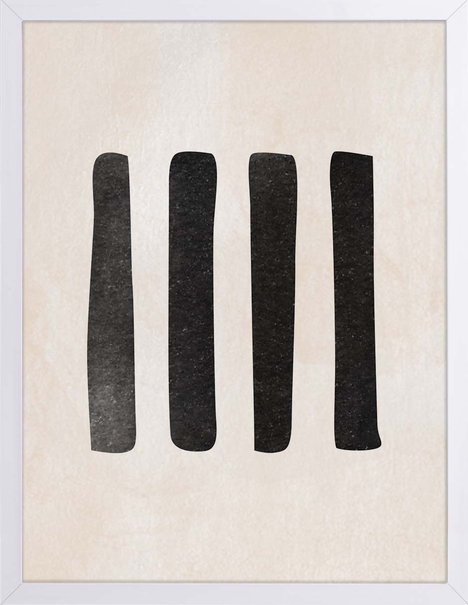Barrotes: cuadro decorativo, vista 6 (blanco)
