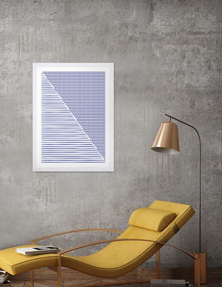 Bipartido: cuadro decorativo, vista 4 (blanco ambiente)