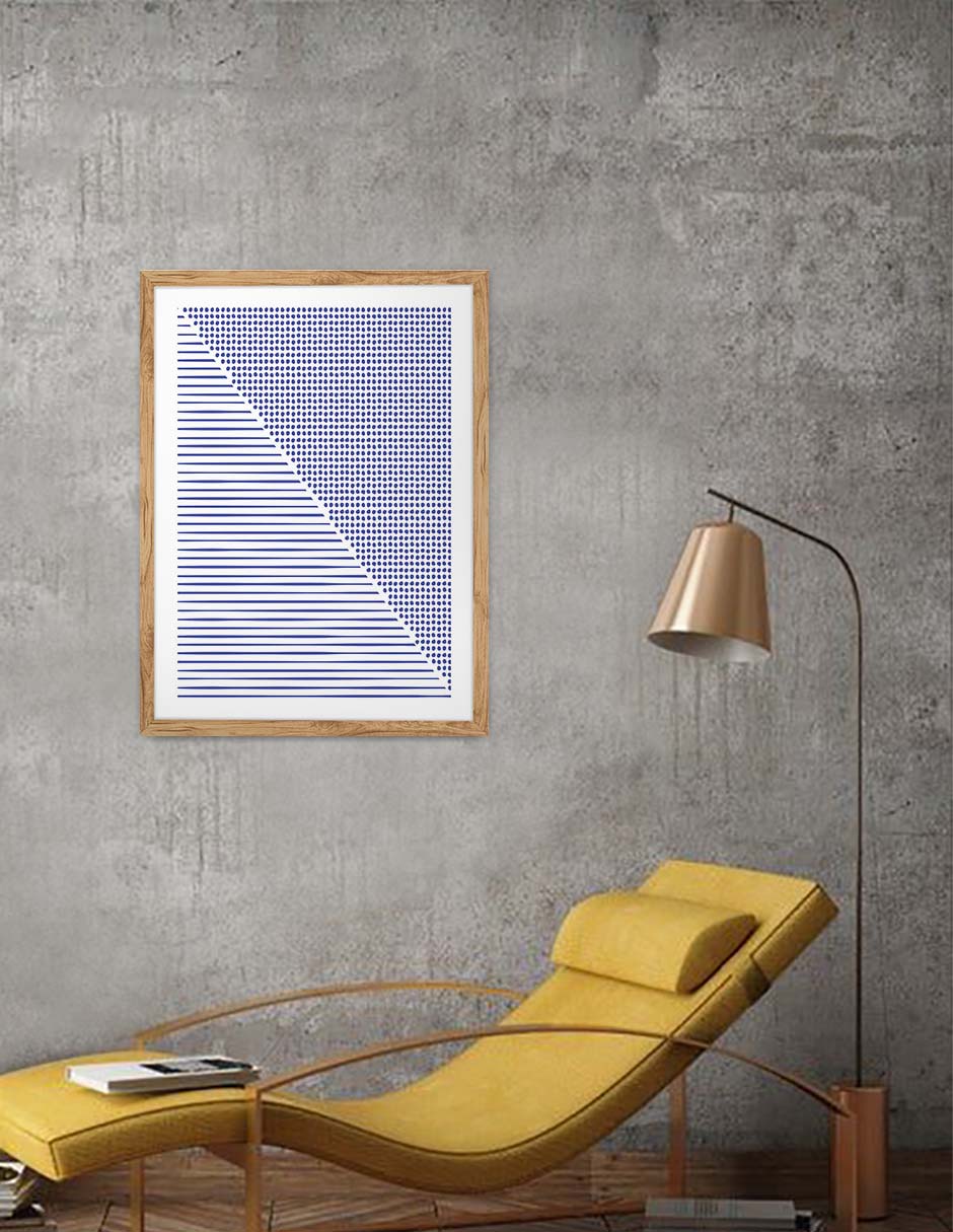 Bipartido: cuadro decorativo, vista 6 (madera ambiente)