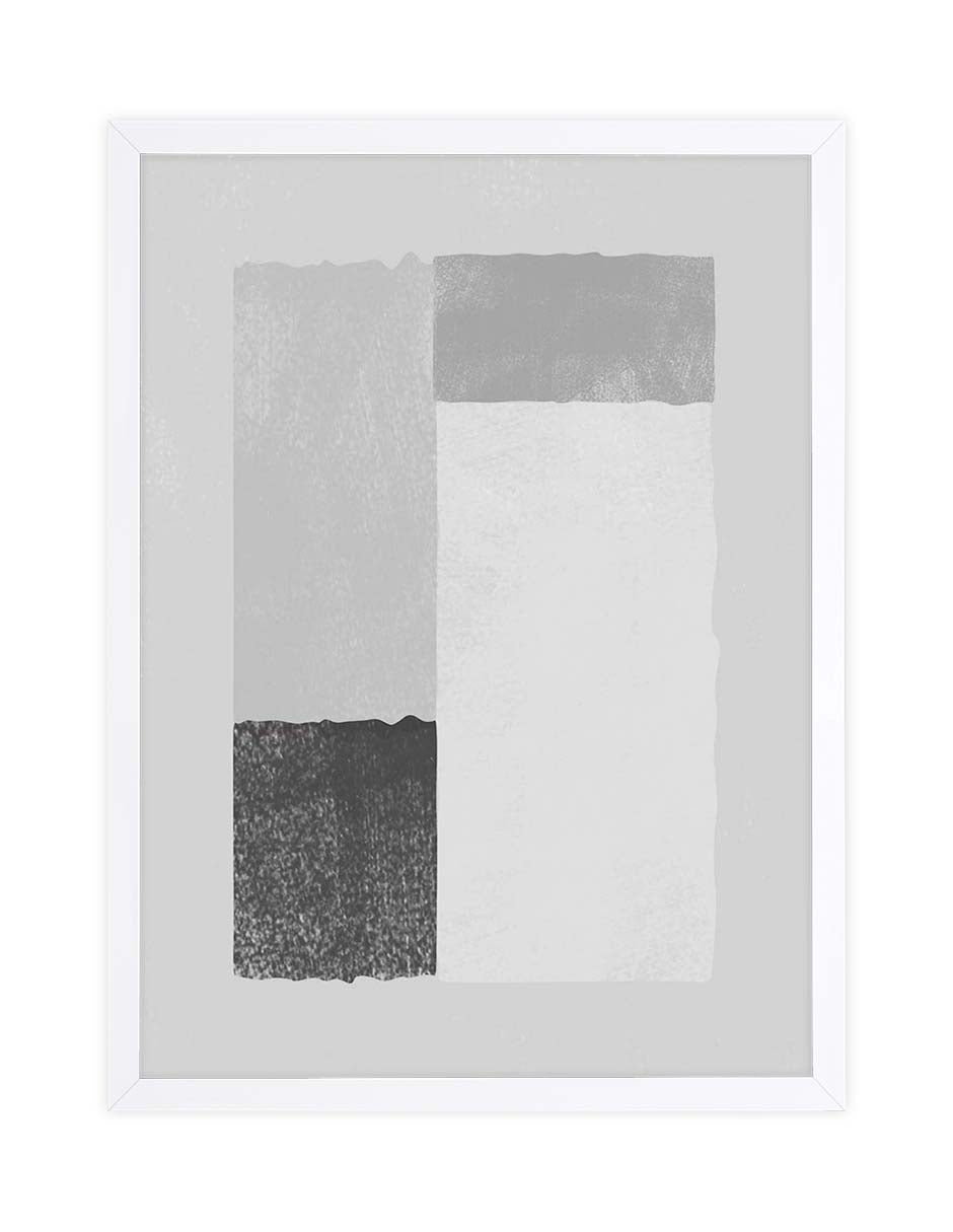 Bloques Grises: cuadro decorativo, vista 3 (blanco)