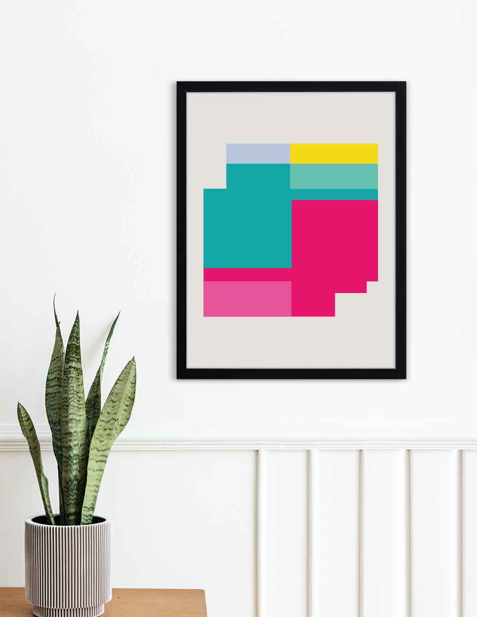 Bloques Pop: cuadro decorativo, vista 2 (negro ambiente)