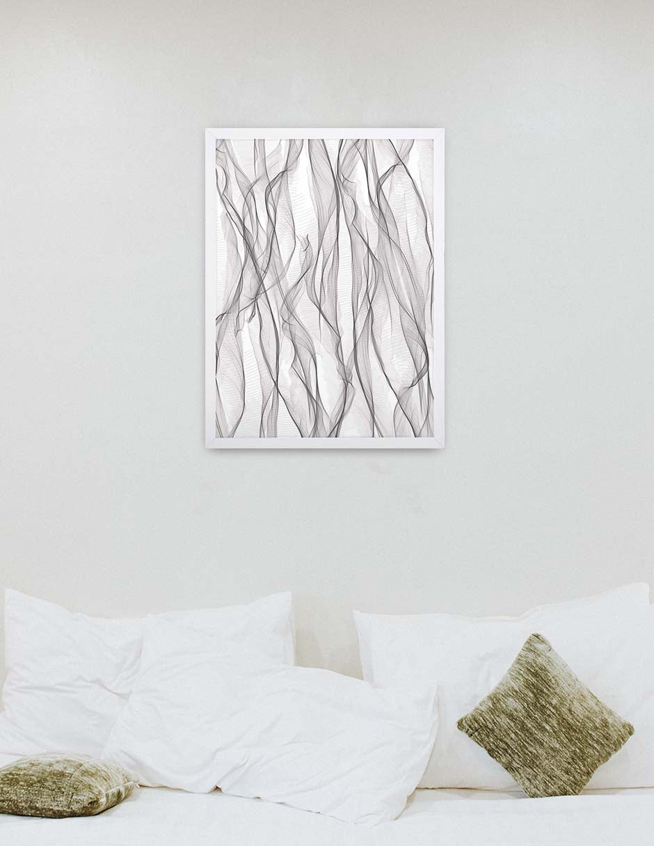 Brisa Gris: cuadro decorativo, vista 4 (blanco ambiente)