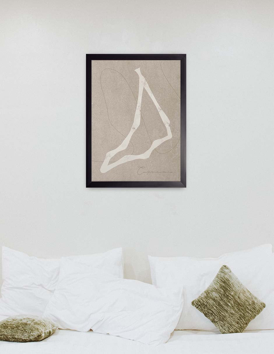 Capricornio: cuadro decorativo, vista 2 (negro ambiente)