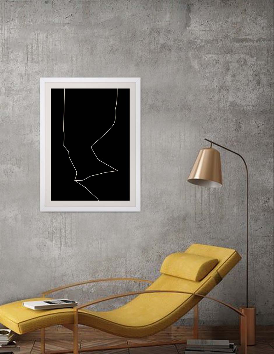 Cartografía: cuadro decorativo, vista 2 (blanco render)