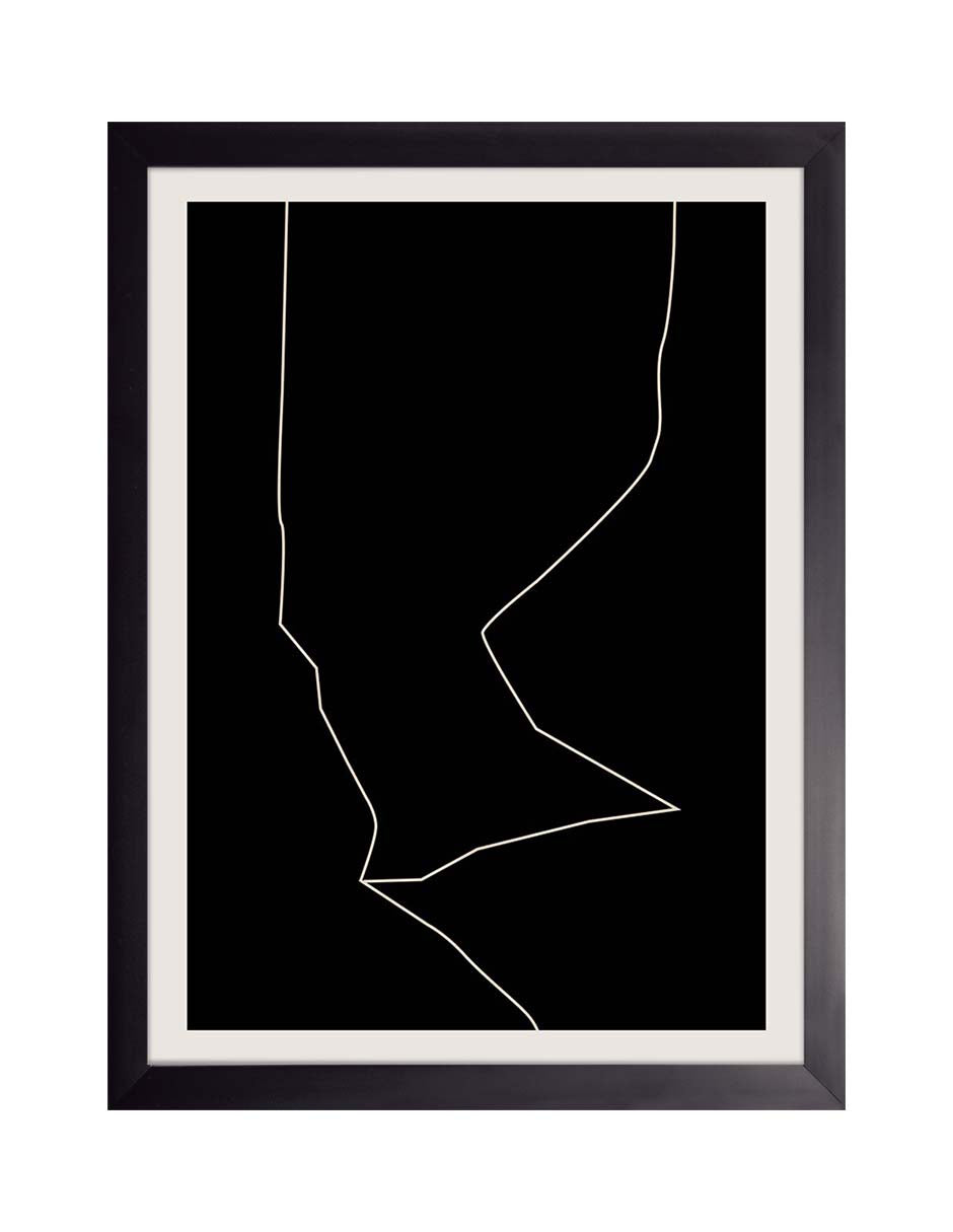 Cartografía: cuadro decorativo, vista 5 (negro)