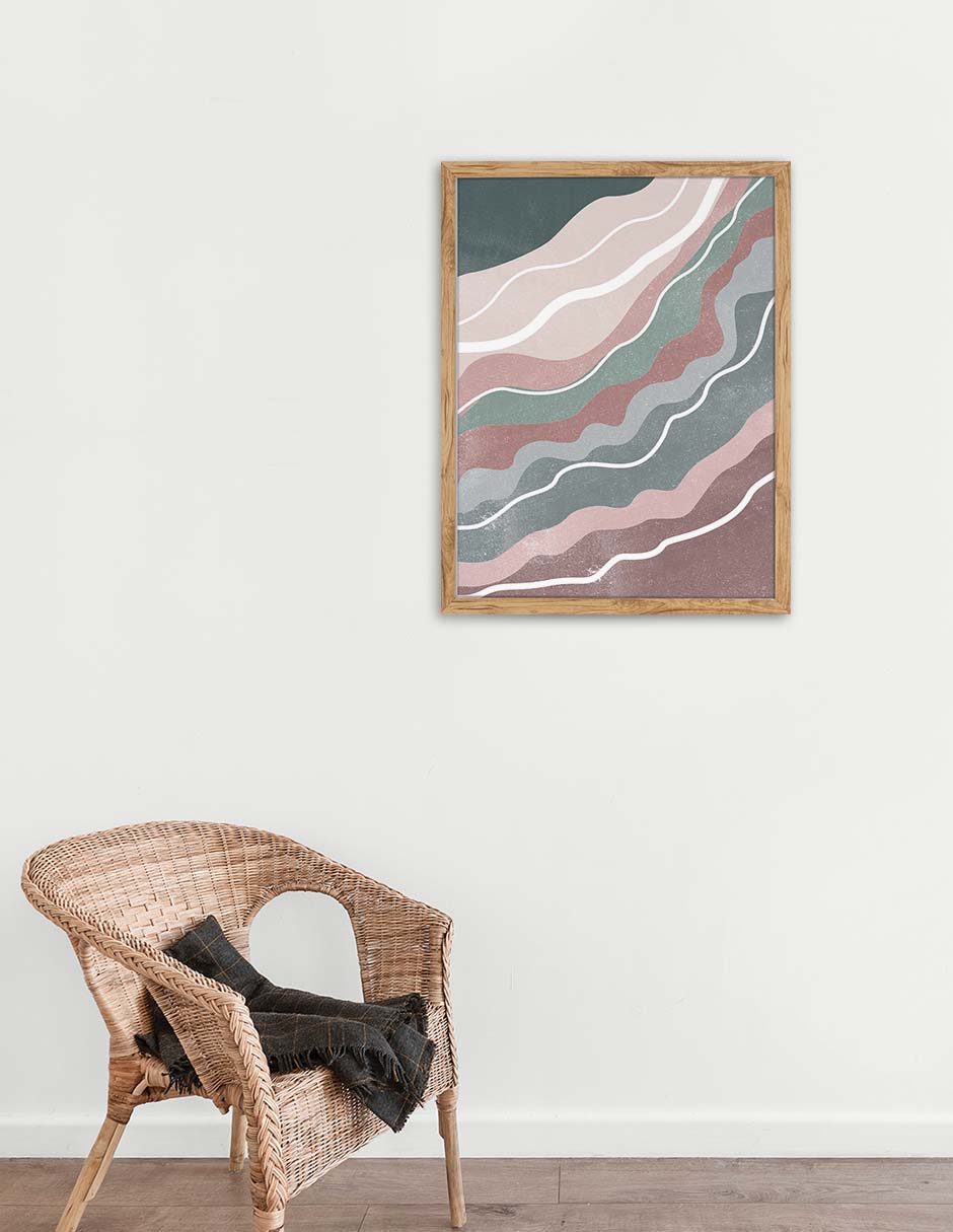 Cauce Rosa: cuadro decorativo, vista 2 (madera ambiente)