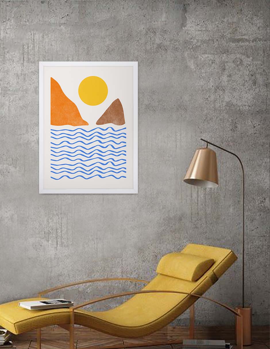 Cayos: cuadro decorativo, vista 4 (blanco ambiente)