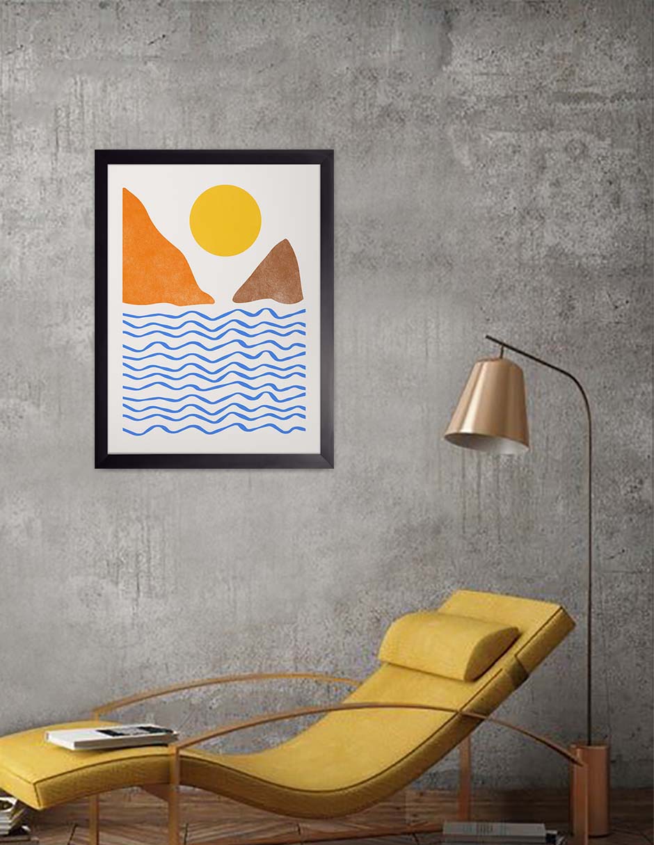 Cayos: cuadro decorativo, vista 2 (negro ambiente)