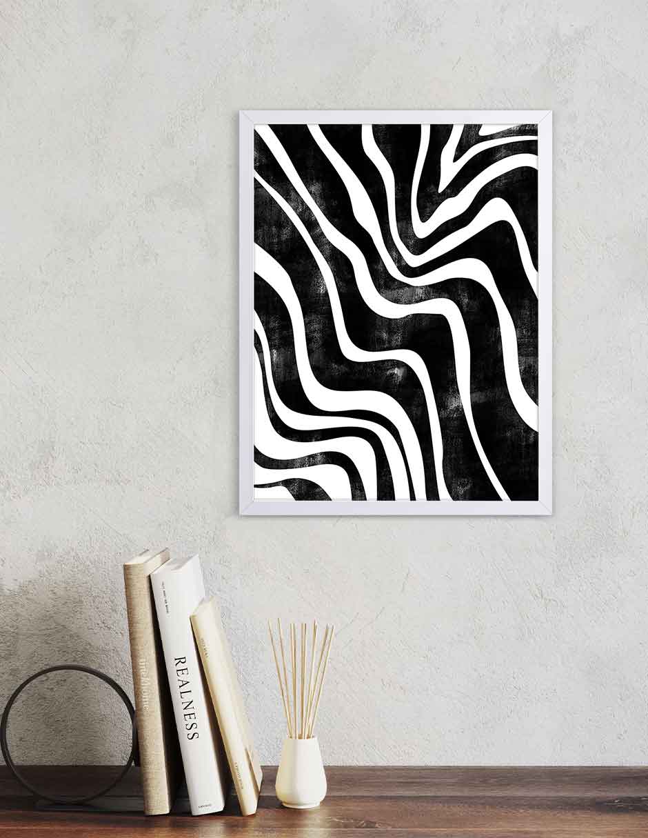 Cebra: cuadro decorativo, vista 6 (blanco ambiente)
