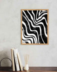 Cebra: cuadro decorativo, vista 4 (madera ambiente)