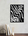 Cebra: cuadro decorativo, vista 2 (negro ambiente)