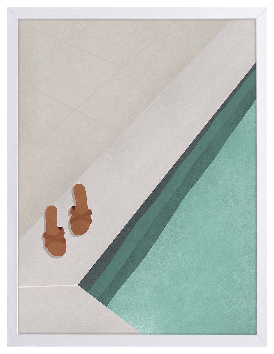 Chancletas: cuadro decorativo, vista 6 (blanco)