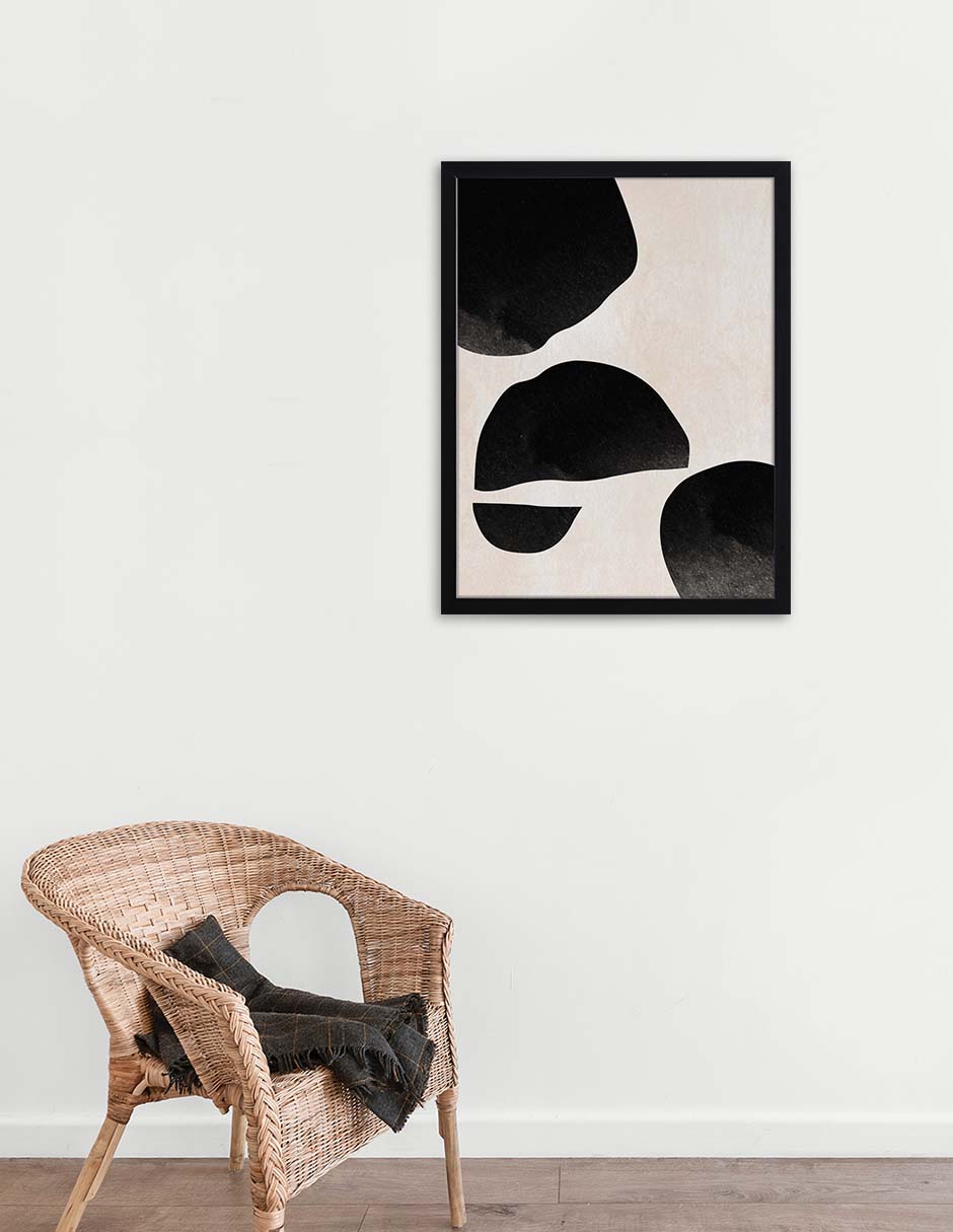 Charcos: cuadro decorativo, vista 2 (negro ambiente)