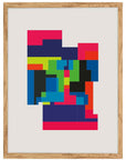 Ciudad Pixel: cuadro decorativo, vista 6 (madera)