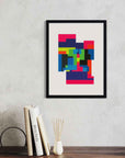 Ciudad Pixel: cuadro decorativo, vista 2 (negro ambiente)