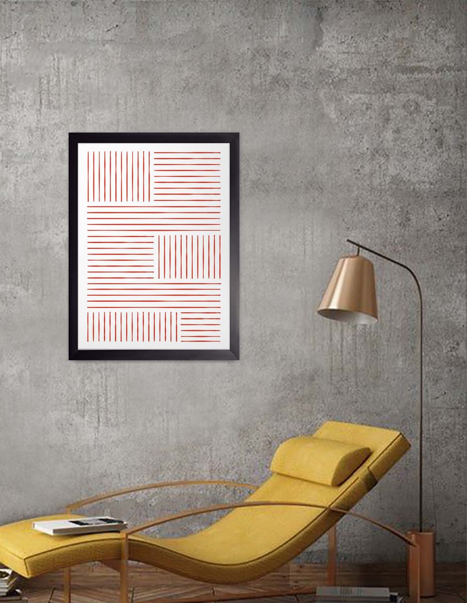 Cordel: cuadro decorativo, vista 2 (negro ambiente)