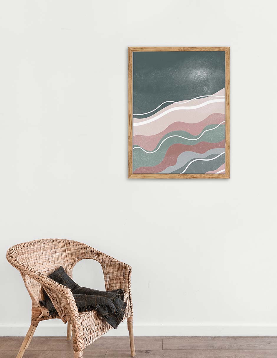 Corrientes: cuadro decorativo, vista 2 (madera ambiente)