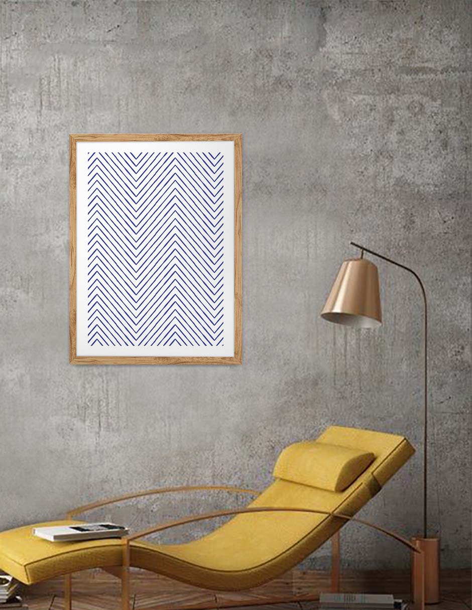 Costura: cuadro decorativo, vista 6 (madera ambiente)
