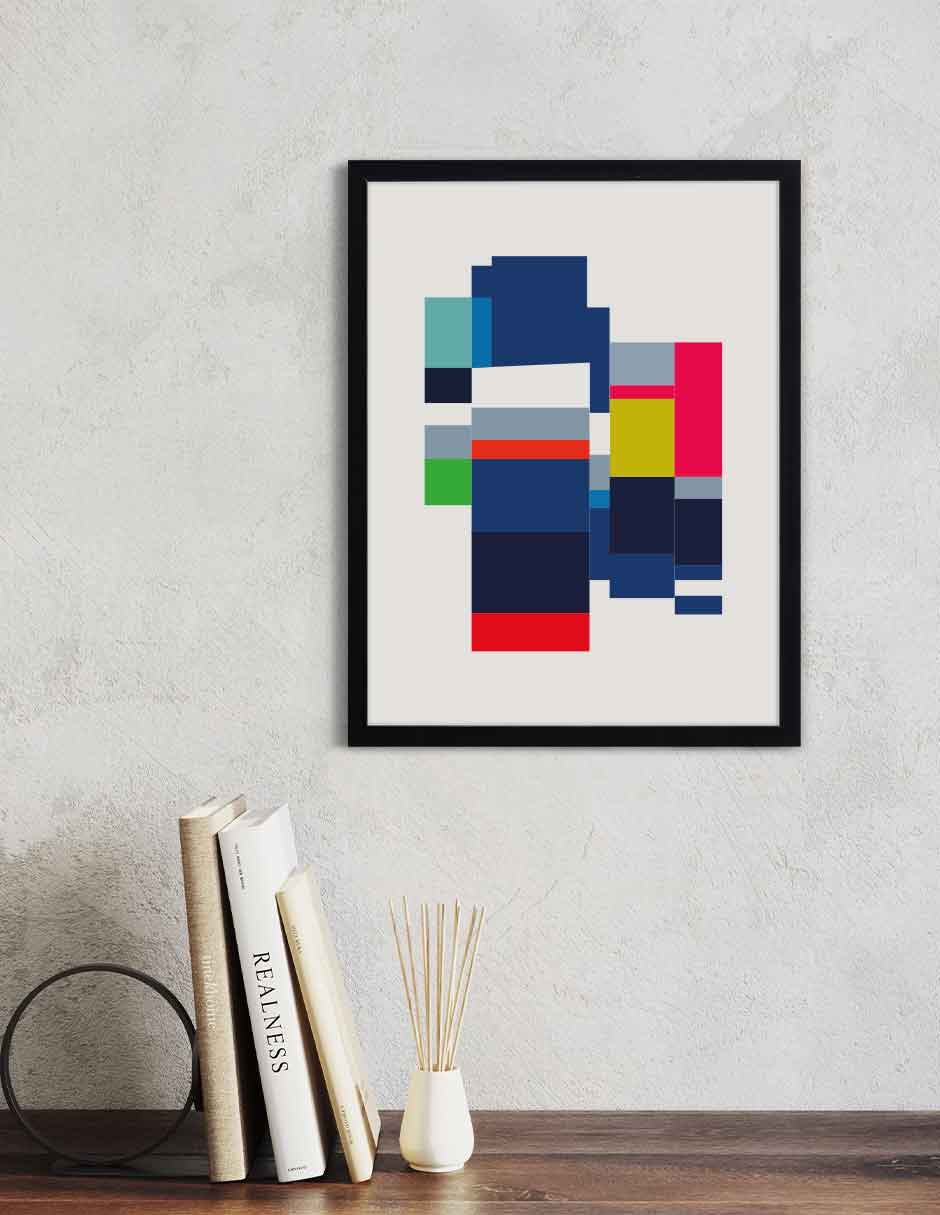 Cubilete: cuadro decorativo, vista 2 (negro ambiente)