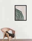 Curvas de Nivel: cuadro decorativo, vista 2 (negro ambiente)
