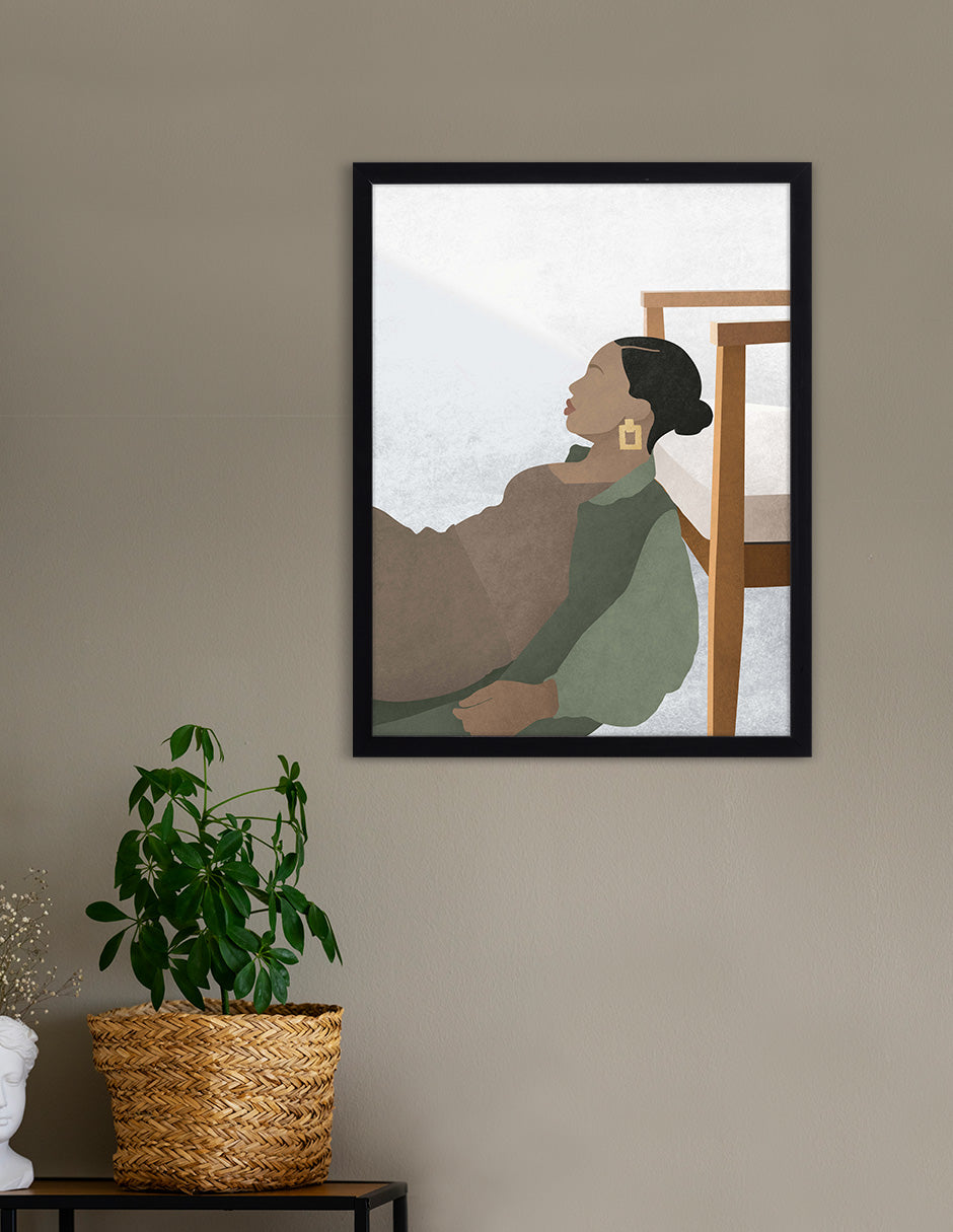 Descanso: cuadro decorativo, vista 2 (negro ambiente)