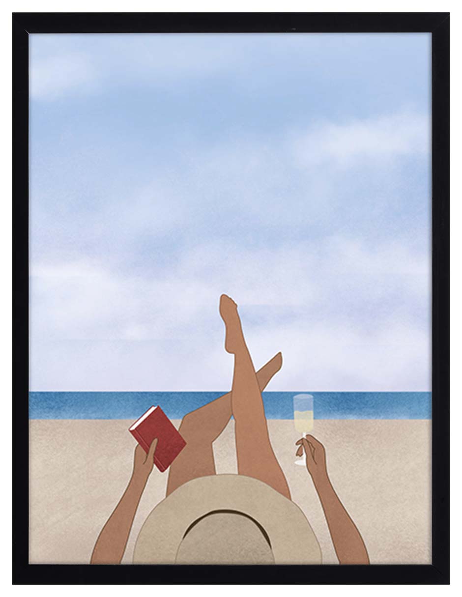 Día de Playa: cuadro decorativo, vista 5 (negro)