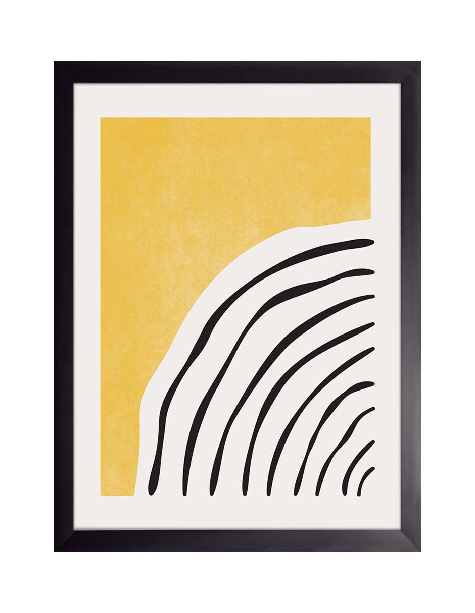 Dorado Curvo: cuadro decorativo, vista 5 (negro)