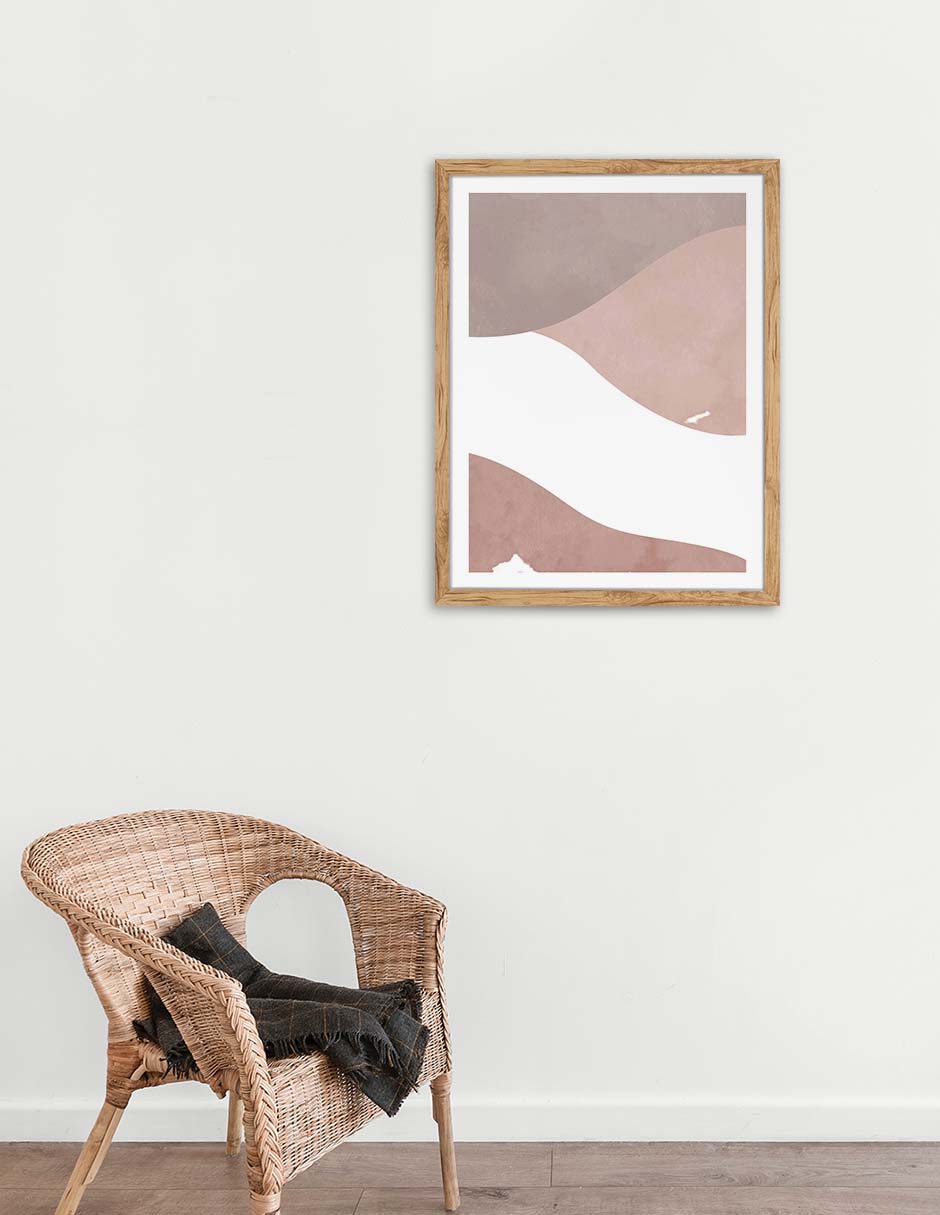 Dunas Malva: cuadro decorativo, vista 2 (madera ambiente)