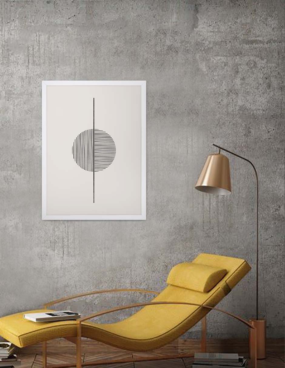 Eje Vertical: cuadro decorativo, vista 4 (blanco render)